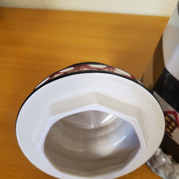 Lighthouse & Lighthouse Keeper’s Cottage Cookie Jar, 12” No Cracks Chips - Picture 7 of 13